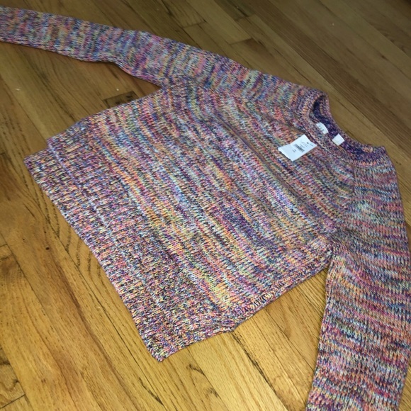 Girls XL gap rainbow knit sweater - Picture 1 of 4